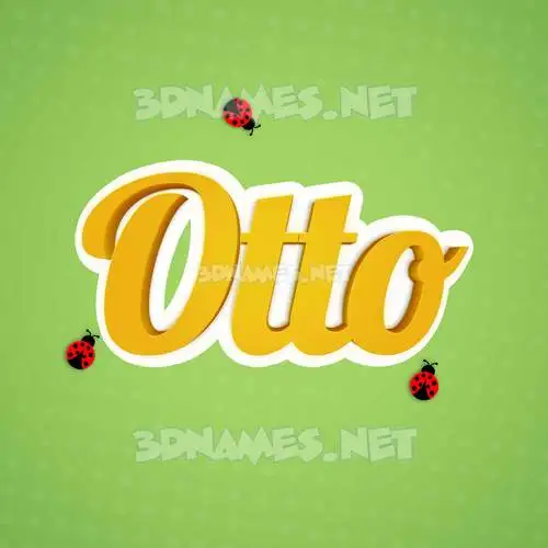 otto in Ladybugs style - 3D name wallpaper