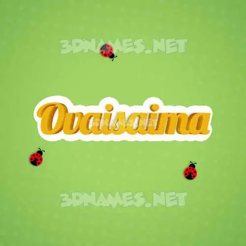 ovaisaima in Ladybugs style - 3D name wallpaper ovaisaima in Ladybugs style - 3D name wallpaper