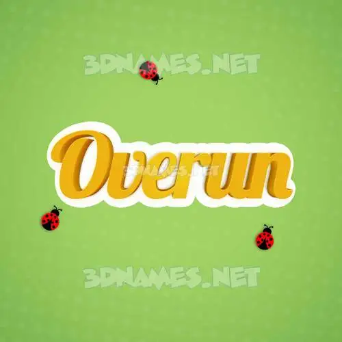 overun in Ladybugs style - 3D name wallpaper overun in Ladybugs style - 3D name wallpaper