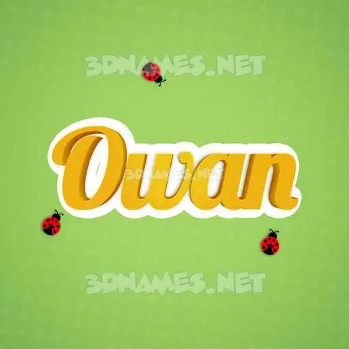 owan in Ladybugs style - 3D name wallpaper