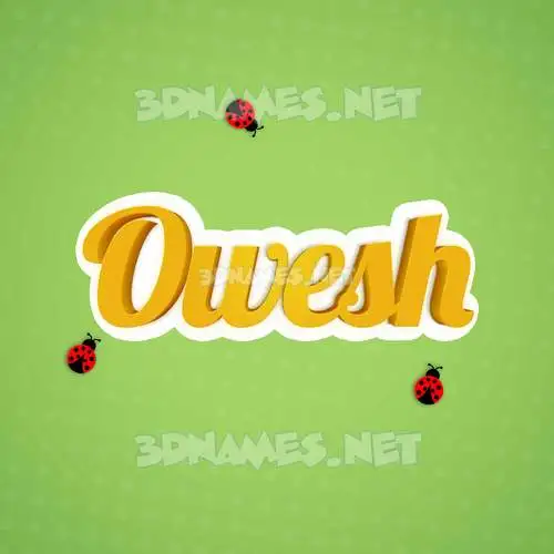 owesh in Ladybugs style - 3D name wallpaper owesh in Ladybugs style - 3D name wallpaper