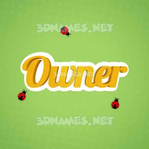 owner in Ladybugs style - 3D name wallpaper owner in Ladybugs style - 3D name wallpaper