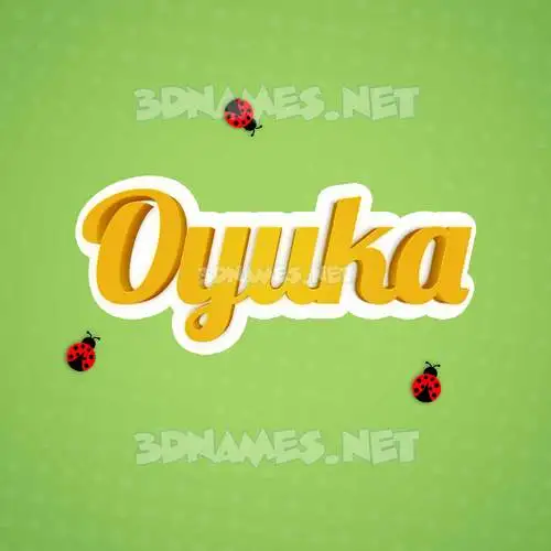oyuka in Ladybugs style - 3D name wallpaper