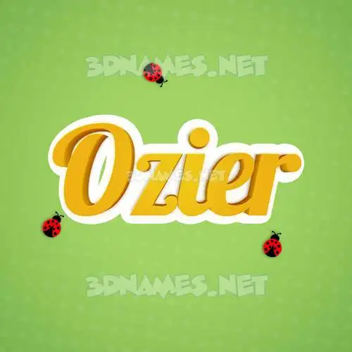 ozier in Ladybugs style - 3D name wallpaper