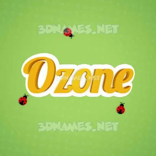 ozone in Ladybugs style - 3D name wallpaper