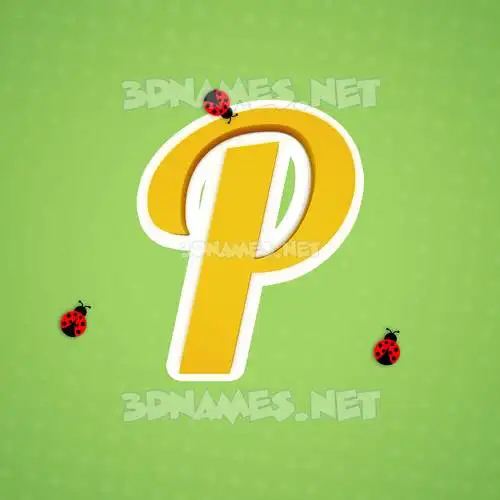 p in Ladybugs style - 3D name wallpaper p in Ladybugs style - 3D name wallpaper