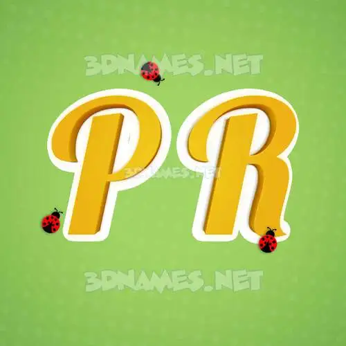 p r in Ladybugs style - 3D name wallpaper p r in Ladybugs style - 3D name wallpaper
