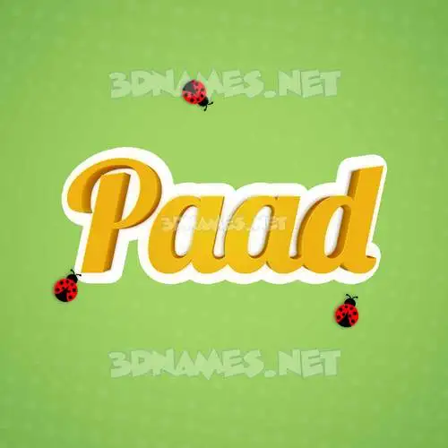 paad in Ladybugs style - 3D name wallpaper paad in Ladybugs style - 3D name wallpaper