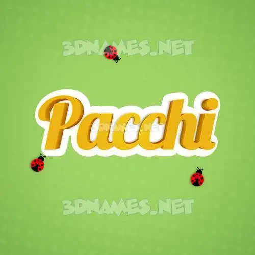 pacchi in Ladybugs style - 3D name wallpaper pacchi in Ladybugs style - 3D name wallpaper
