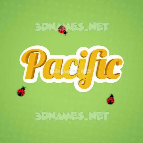 pacific in Ladybugs style - 3D name wallpaper pacific in Ladybugs style - 3D name wallpaper