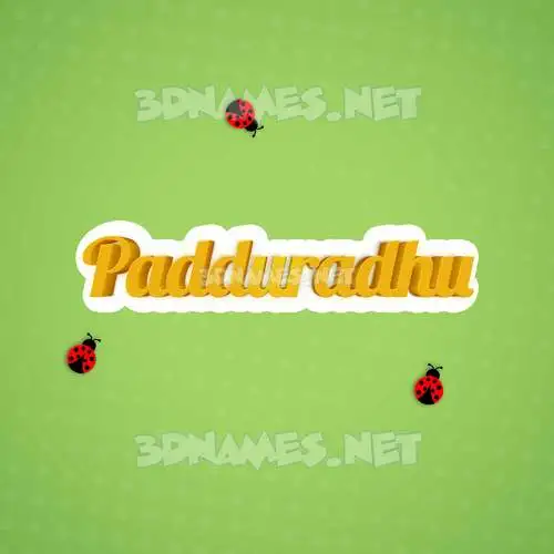 padduradhu in Ladybugs style - 3D name wallpaper padduradhu in Ladybugs style - 3D name wallpaper