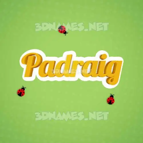 padraig in Ladybugs style - 3D name wallpaper