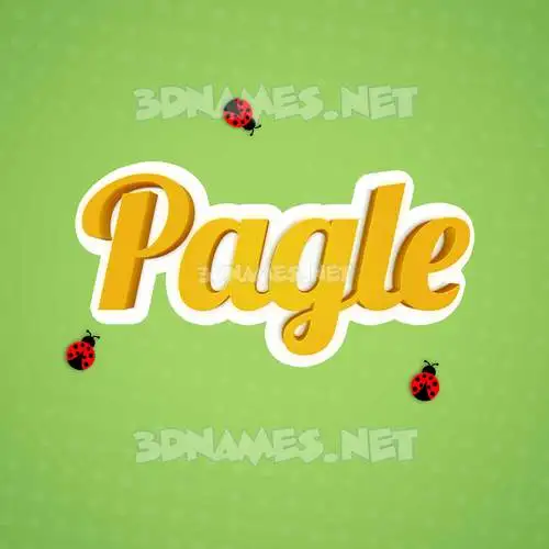 pagle in Ladybugs style - 3D name wallpaper pagle in Ladybugs style - 3D name wallpaper