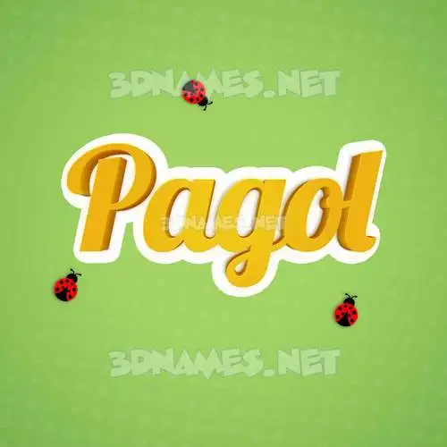 pagol in Ladybugs style - 3D name wallpaper