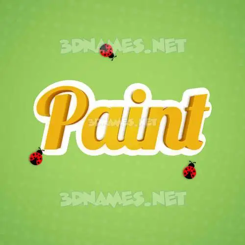 paint in Ladybugs style - 3D name wallpaper paint in Ladybugs style - 3D name wallpaper