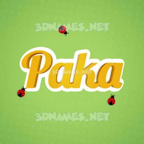 paka in Ladybugs style - 3D name wallpaper paka in Ladybugs style - 3D name wallpaper