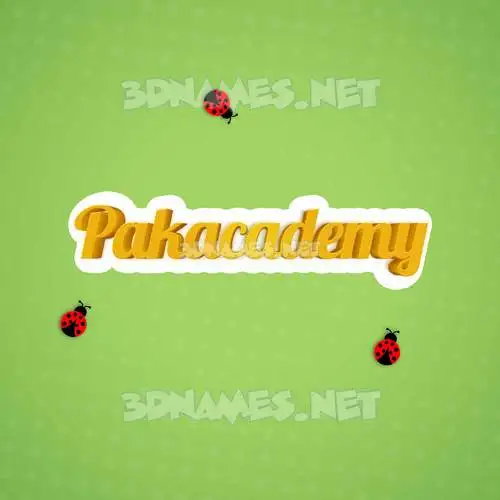 pakacademy in Ladybugs style - 3D name wallpaper pakacademy in Ladybugs style - 3D name wallpaper