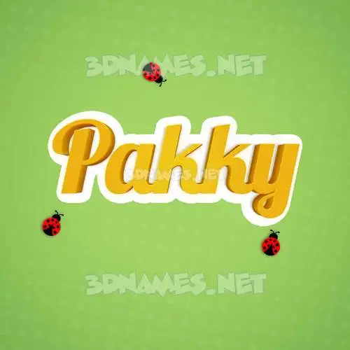 pakky in Ladybugs style - 3D name wallpaper pakky in Ladybugs style - 3D name wallpaper