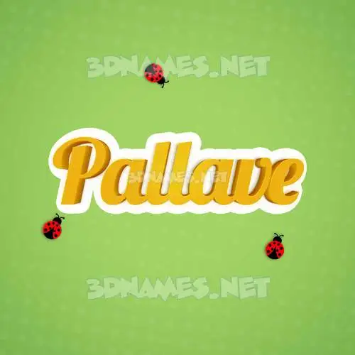 pallave in Ladybugs style - 3D name wallpaper