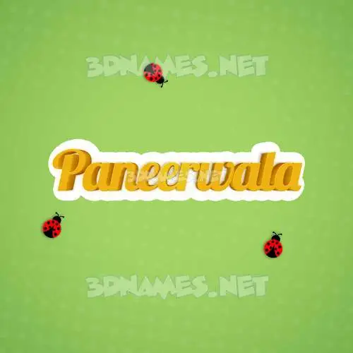 paneerwala in Ladybugs style - 3D name wallpaper