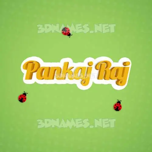 pankaj raj in Ladybugs style - 3D name wallpaper