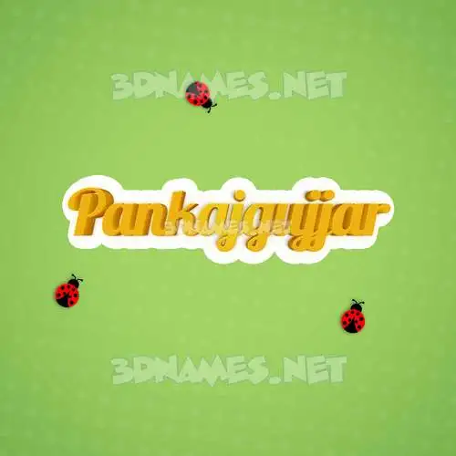 pankajgujjar in Ladybugs style - 3D name wallpaper