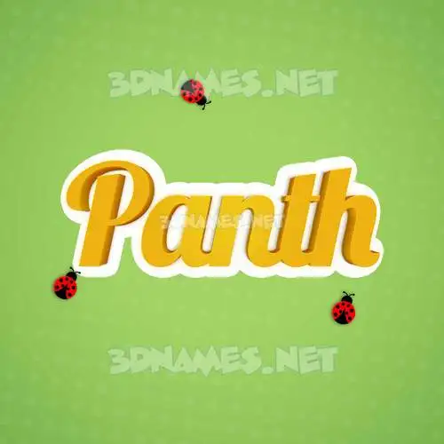 panth in Ladybugs style - 3D name wallpaper