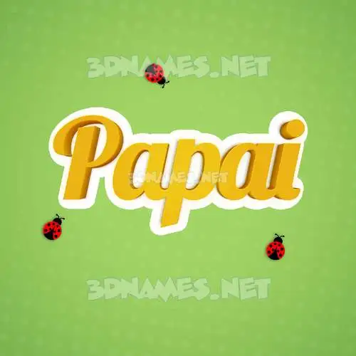 papai in Ladybugs style - 3D name wallpaper papai in Ladybugs style - 3D name wallpaper