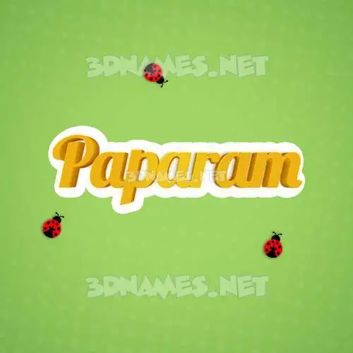 paparam in Ladybugs style - 3D name wallpaper