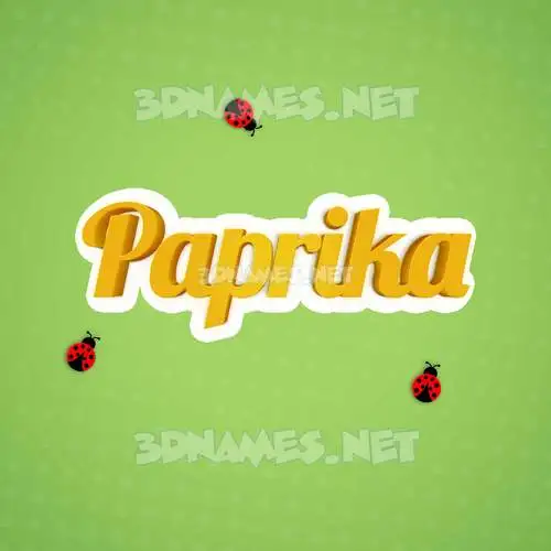 paprika in Ladybugs style - 3D name wallpaper paprika in Ladybugs style - 3D name wallpaper