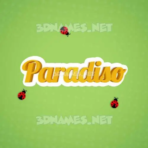 paradiso in Ladybugs style - 3D name wallpaper paradiso in Ladybugs style - 3D name wallpaper