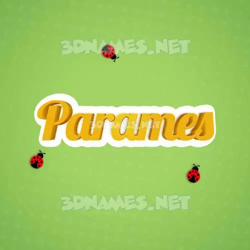 parames in Ladybugs style - 3D name wallpaper parames in Ladybugs style - 3D name wallpaper