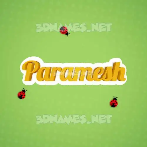 paramesh in Ladybugs style - 3D name wallpaper