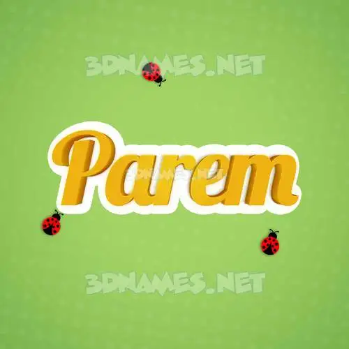 parem in Ladybugs style - 3D name wallpaper parem in Ladybugs style - 3D name wallpaper