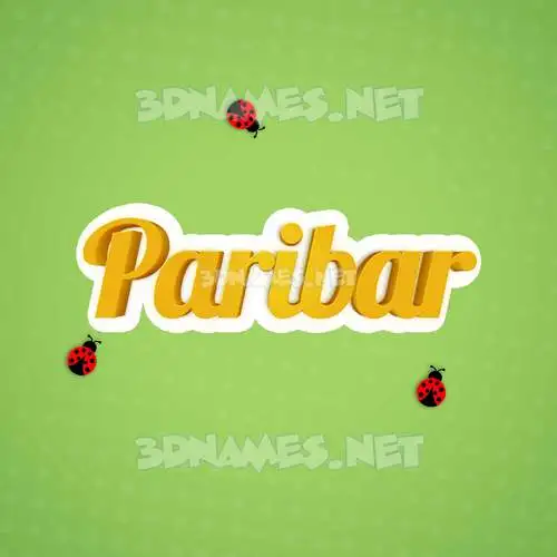 paribar in Ladybugs style - 3D name wallpaper paribar in Ladybugs style - 3D name wallpaper