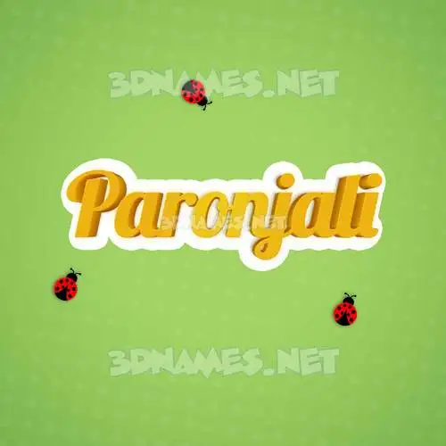 paronjali in Ladybugs style - 3D name wallpaper paronjali in Ladybugs style - 3D name wallpaper