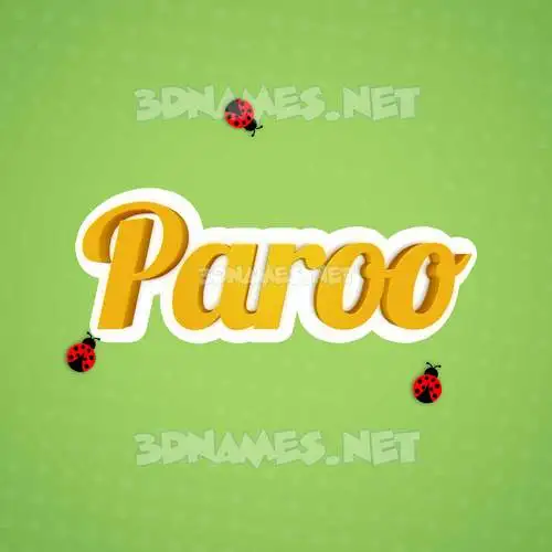 paroo in Ladybugs style - 3D name wallpaper paroo in Ladybugs style - 3D name wallpaper