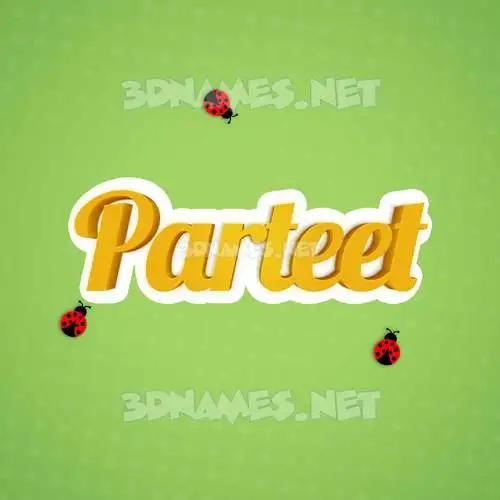 parteet in Ladybugs style - 3D name wallpaper parteet in Ladybugs style - 3D name wallpaper