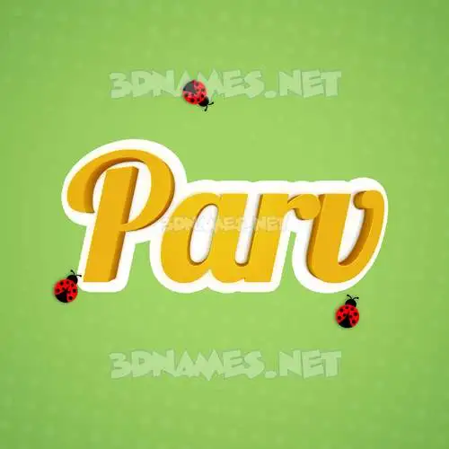 parv in Ladybugs style - 3D name wallpaper parv in Ladybugs style - 3D name wallpaper
