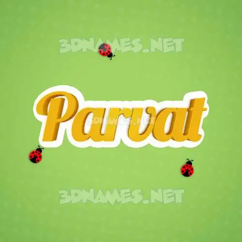 parvat in Ladybugs style - 3D name wallpaper