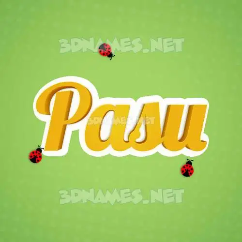pasu in Ladybugs style - 3D name wallpaper pasu in Ladybugs style - 3D name wallpaper