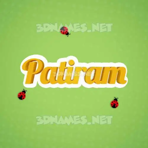 patiram in Ladybugs style - 3D name wallpaper