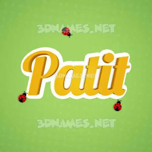 patit in Ladybugs style - 3D name wallpaper