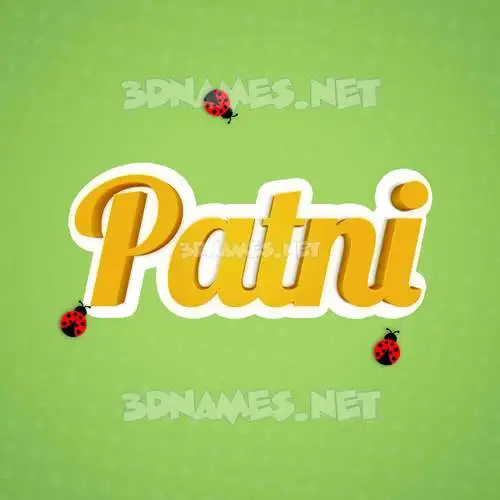patni in Ladybugs style - 3D name wallpaper