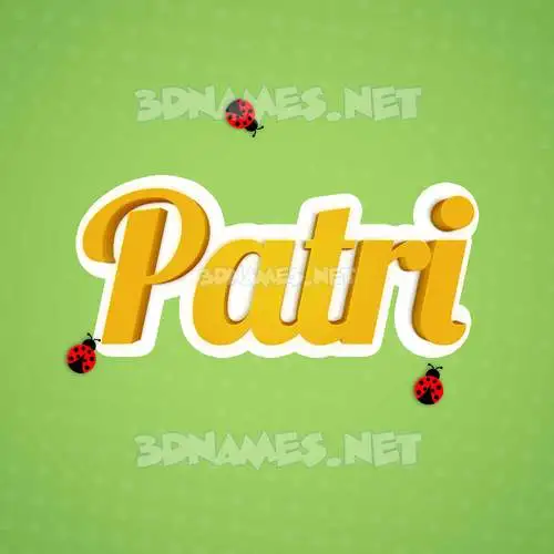 patri in Ladybugs style - 3D name wallpaper