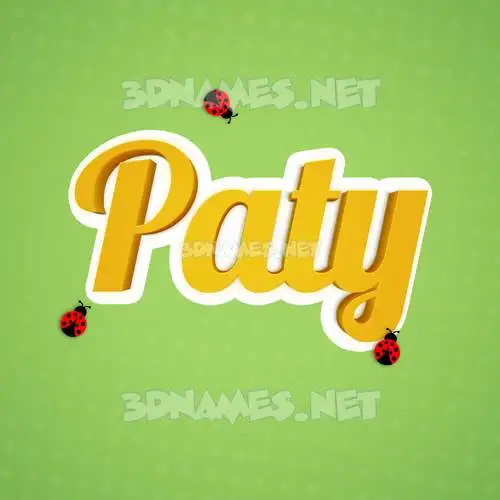 paty in Ladybugs style - 3D name wallpaper paty in Ladybugs style - 3D name wallpaper