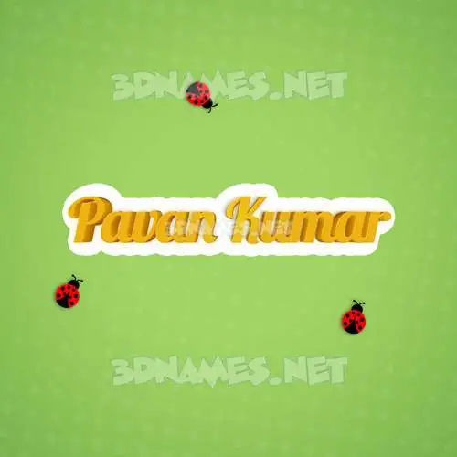 pavan kumar in Ladybugs style - 3D name wallpaper