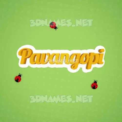 pavangopi in Ladybugs style - 3D name wallpaper