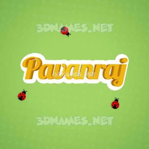 pavanraj in Ladybugs style - 3D name wallpaper