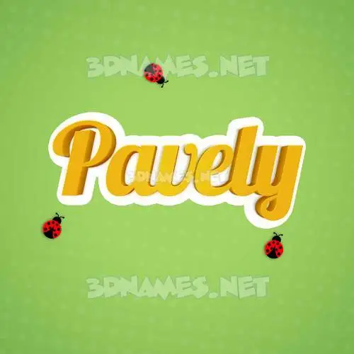pavely in Ladybugs style - 3D name wallpaper